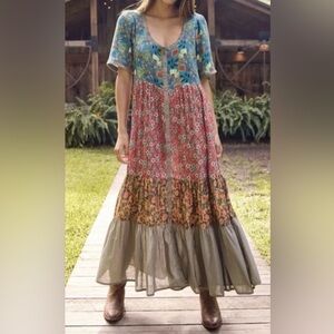 Natural Life Boho Tiered Maxi Dress